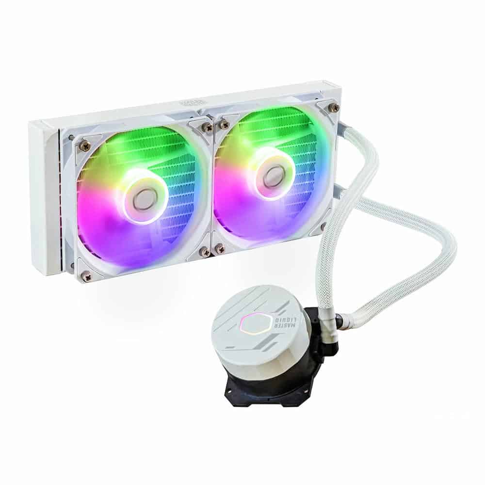 (image for) Cooler Master 240mm MasterLiquid 240L Core ARGB White Intel/AMD CPU Liquid Cooler
